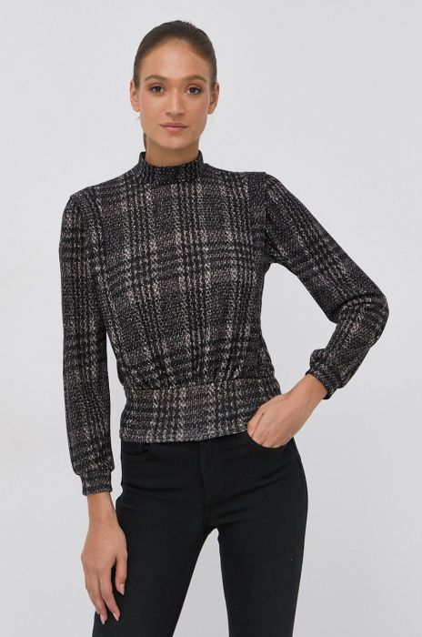 Блузка Morgan жіноча колір чорний візерунок (1867422)