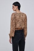 Блузка Billabong жіноча колір коричневий візерунок
