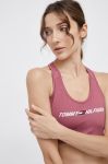 Спортивний бюстгальтер Tommy Hilfiger колір рожевий гладкий Спортивний бюстгальтер Tommy Hilfiger колір рожевий гладкий
