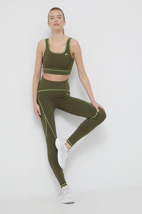 Бюстгальтер Only Play колір зелений гладкий