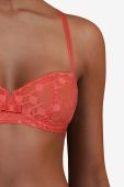 Бюстгальтер Chantelle колір червоний мереживо гладкий