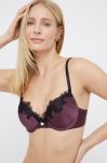 Бюстгальтер Twinset колір бордовий сатин однотонний (1791172)