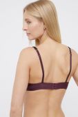 Бюстгальтер Twinset колір бордовий сатин однотонний (1791172)