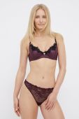 Бюстгальтер Twinset колір бордовий мереживо однотонний (1791187)