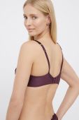 Бюстгальтер Twinset колір бордовий мереживо однотонний (1791187)