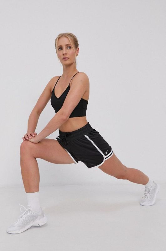 Спортивний бюстгальтер Reebok GR9473 колір чорний гладкий фото 2