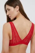 Бюстгальтер Dkny колір червоний мереживо гладкий (1990965)