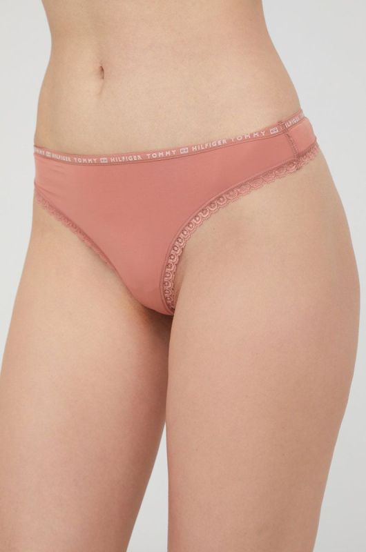 Стринги Tommy Hilfiger (3-pack) колір бежевий фото 2