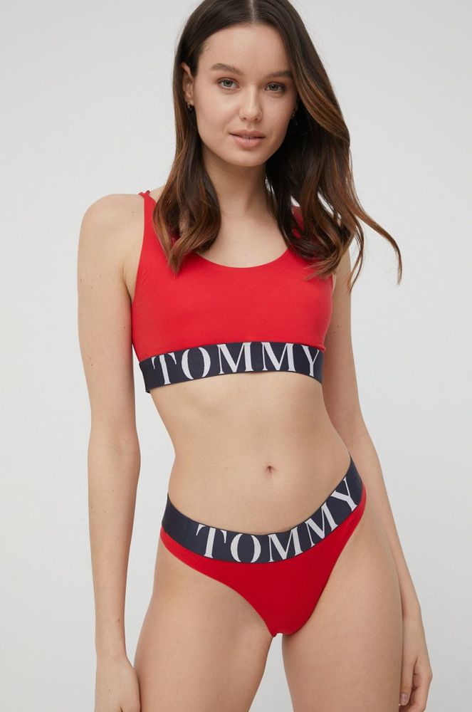 Бюстгальтер Tommy Hilfiger колір червоний однотонний (2132194)