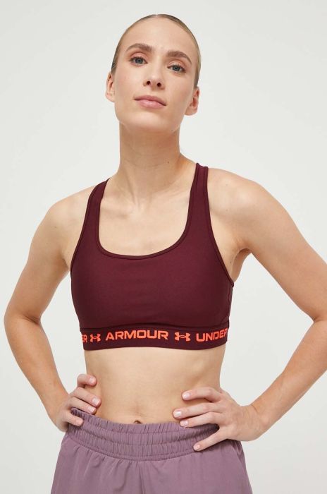 Спортивний бюстгальтер Under Armour Crossback колір бордовий
