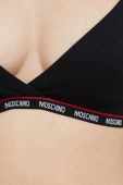 Спортивний бюстгальтер Moschino Underwear колір чорний гладкий Спортивний бюстгальтер Moschino Underwear колір чорний гладкий