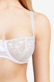Бюстгальтер Chantelle колір білий мереживо гладкий