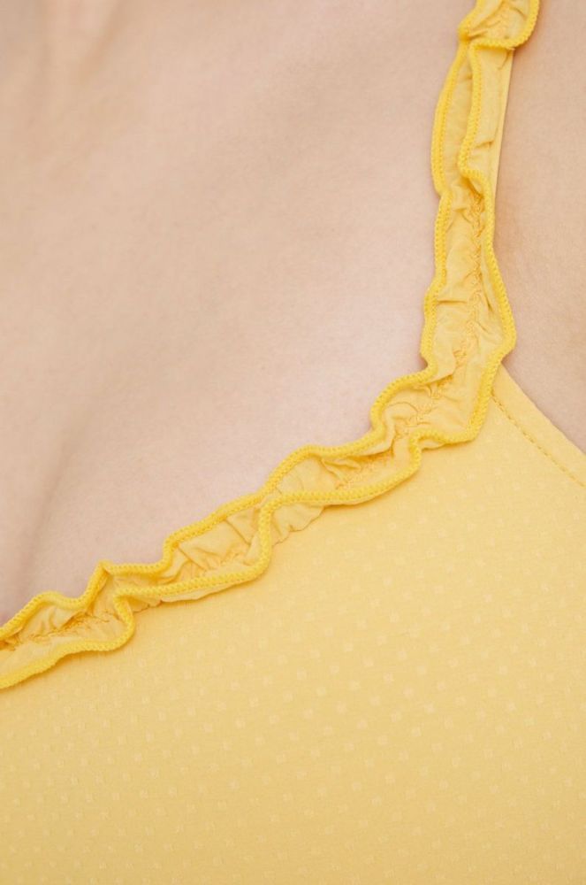 Купальний бюстгальтер Women'secret колір жовтий м'яка чашечка фото 4