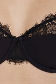 Бюстгальтер Stella McCartney Lingerie колір чорний мереживо гладкий