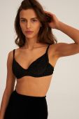 Бюстгальтер Undress Code колір чорний гладкий