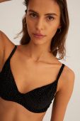 Бюстгальтер Undress Code колір чорний гладкий