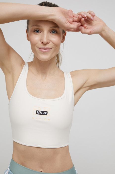 Спортивний бюстгальтер P.E Nation колір бежевий