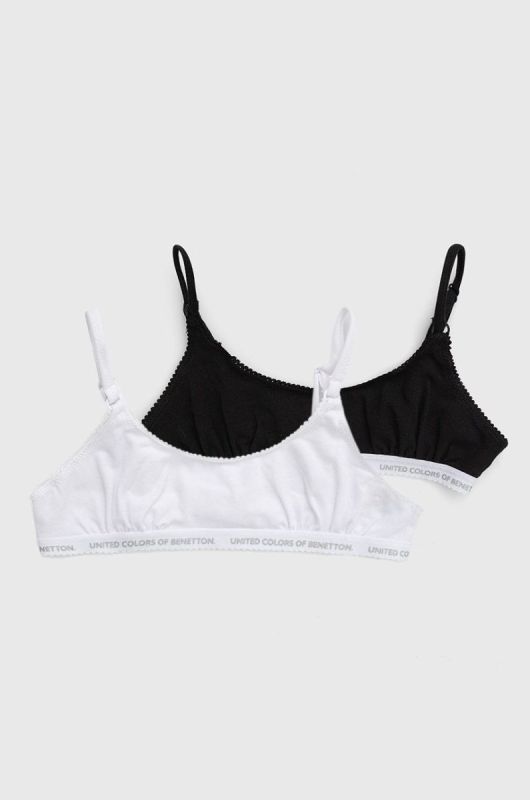Дитячий бюстгальтер United Colors of Benetton (2-pack) колір білий