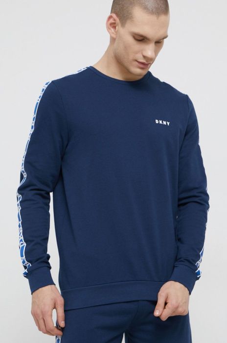 Піжамна кофта Dkny чоловіча колір синій з принтом