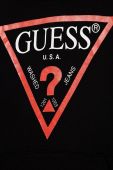 Дитяча бавовняна кофта Guess колір чорний з принтом (1540157)