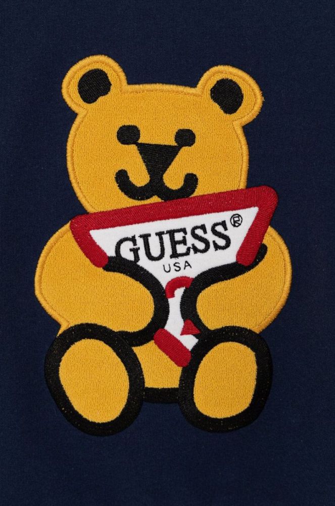 Дитяча бавовняна кофта Guess з аплікацією колір блакитний (1516616) фото 3