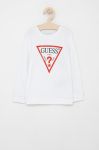 Дитяча кофта Guess колір білий з принтом