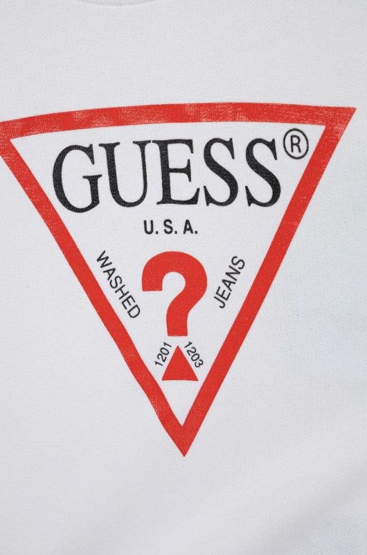 Дитяча кофта Guess колір білий з принтом фото 2