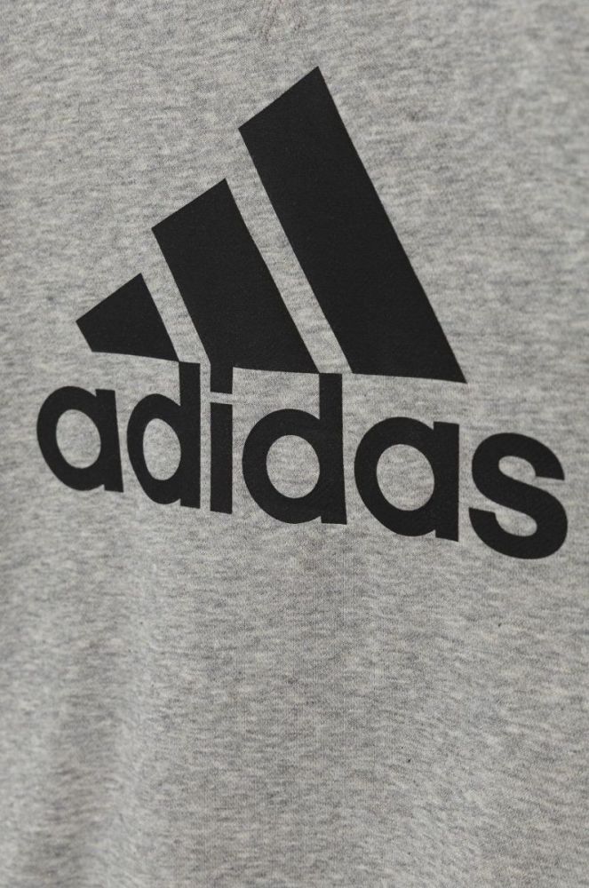 Дитяча кофта adidas колір сірий меланж фото 3