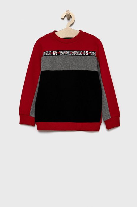 Дитяча бавовняна кофта United Colors of Benetton колір червоний з аплікацією (1725398)