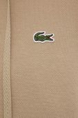 Кофта Lacoste жіноча колір бежевий з капюшоном однотонна