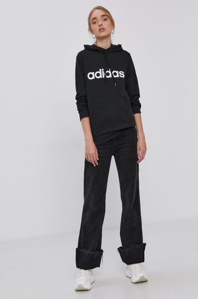 Кофта adidas жіноча колір чорний з принтом (1534316) фото 2