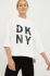 Кофта Dkny жіноча колір білий з принтом