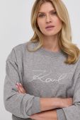 Кофта Karl Lagerfeld жіноча колір сірий однотонна