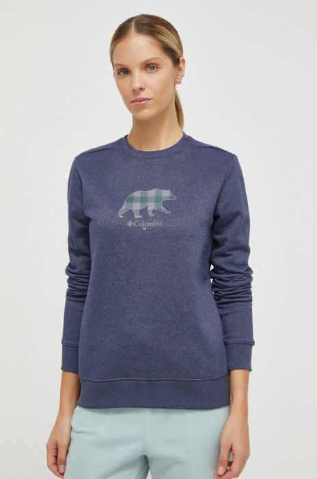 Кофта Columbia жіноча колір синій з принтом (3608899)