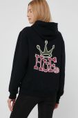 Кофта HUF жіноча колір чорний з принтом (2015095)