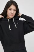 Кофта Champion 114613 жіноча колір чорний гладка 114613-WW001