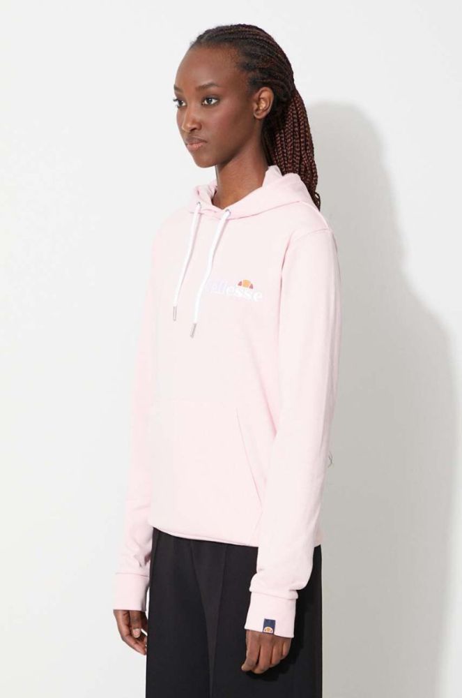 Кофта Ellesse жіноча колір рожевий з капюшоном з аплікацією SGS08848-011 фото 4
