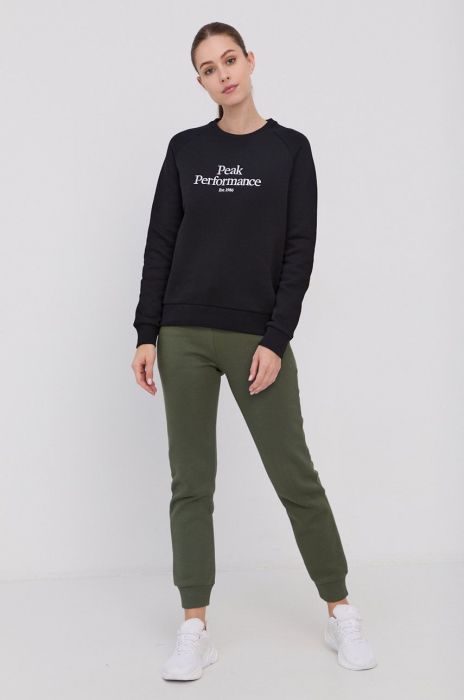 Кофта Peak Performance жіноча колір чорний з аплікацією