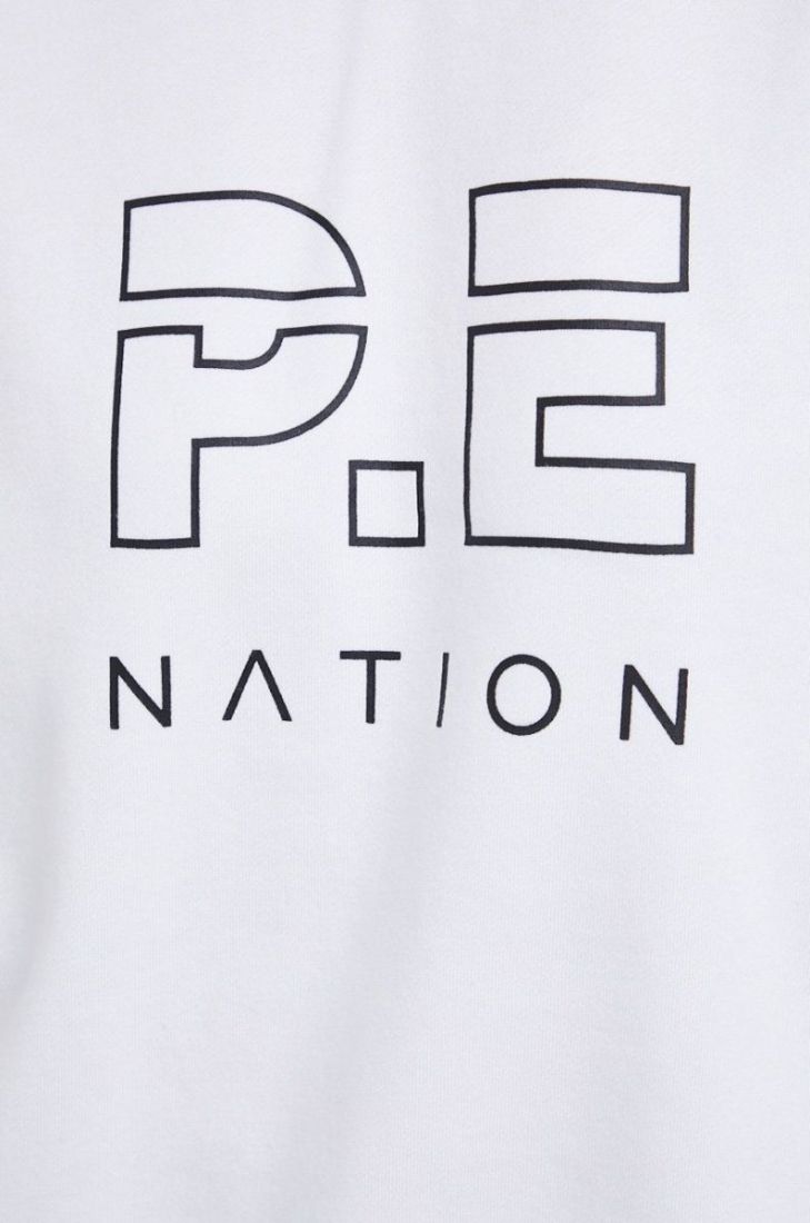 Бавовняна кофта P.E Nation жіноча колір білий гладка