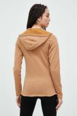 Кофта Houdini жіноча колір коричневий з капюшоном однотонна