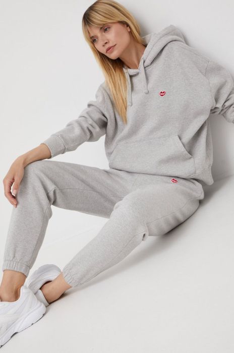 Бавовняна кофта Deus Ex Machina жіноча колір сірий однотонна