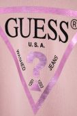 Дитяча бавовняна кофта Guess колір рожевий з принтом (1535601)