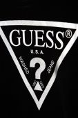 Дитяча бавовняна кофта Guess колір чорний з принтом (1535596)