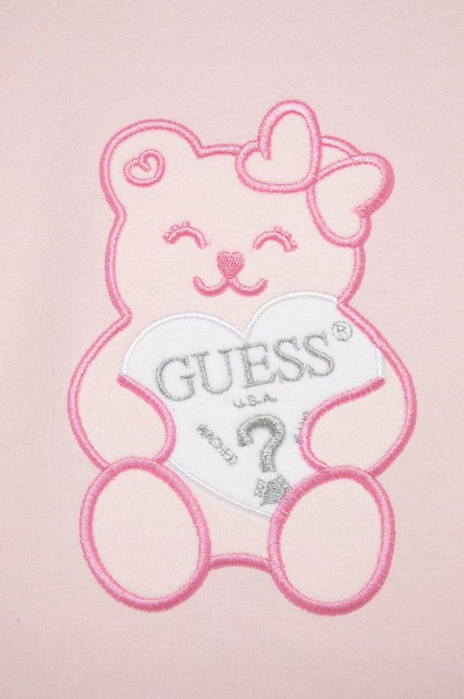 Дитяча кофта Guess колір рожевий з аплікацією (1669842) фото 3