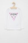 Дитяча бавовняна кофта Guess колір білий з принтом (1521465)