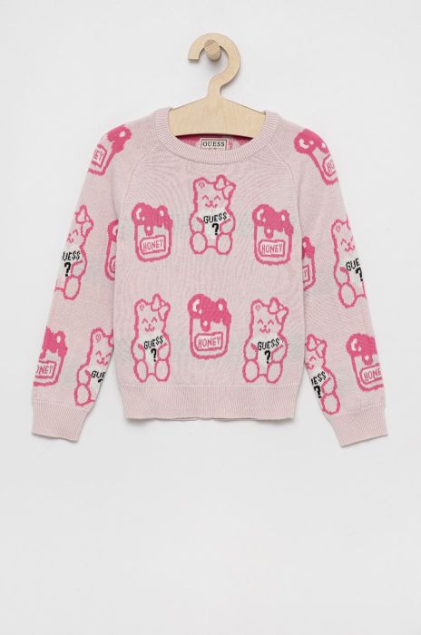 Дитячий светр Guess колір рожевий теплий (1722964)