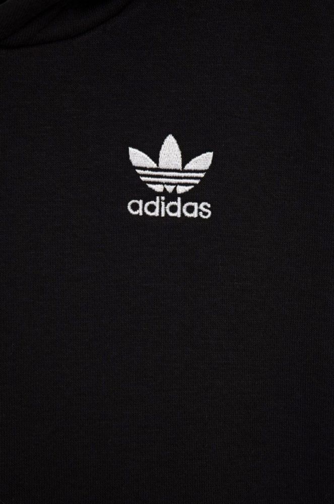 Дитяча кофта adidas Originals колір чорний гладка фото 3