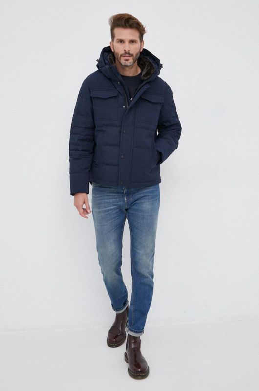 Кофта Tommy Hilfiger чоловіча колір синій з аплікацією (1890672) фото 2