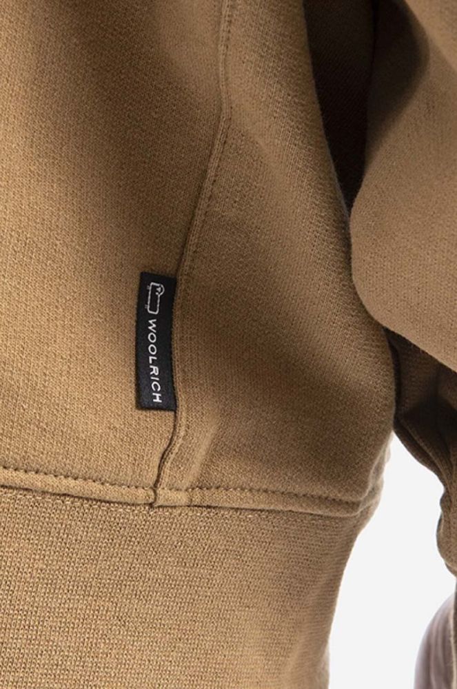Кофта Woolrich AMERICAN FLEECE чоловіча колір чорний з капюшоном однотонна CFWOSW0112MRUT2792-100 фото 6