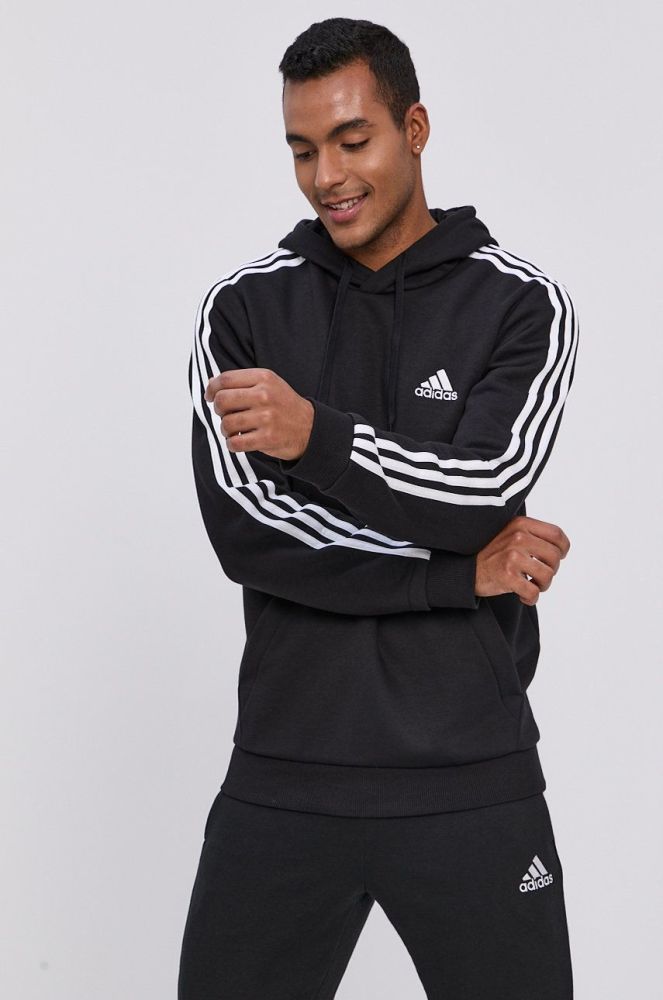 Кофта adidas чоловіча колір чорний з аплікацією (1508404)